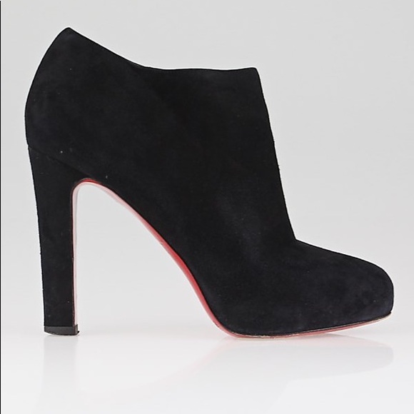 Christian Louboutin Shoes - CHRISTIAN LOUBOUTIN Vicky Black Suede Ankle Boots